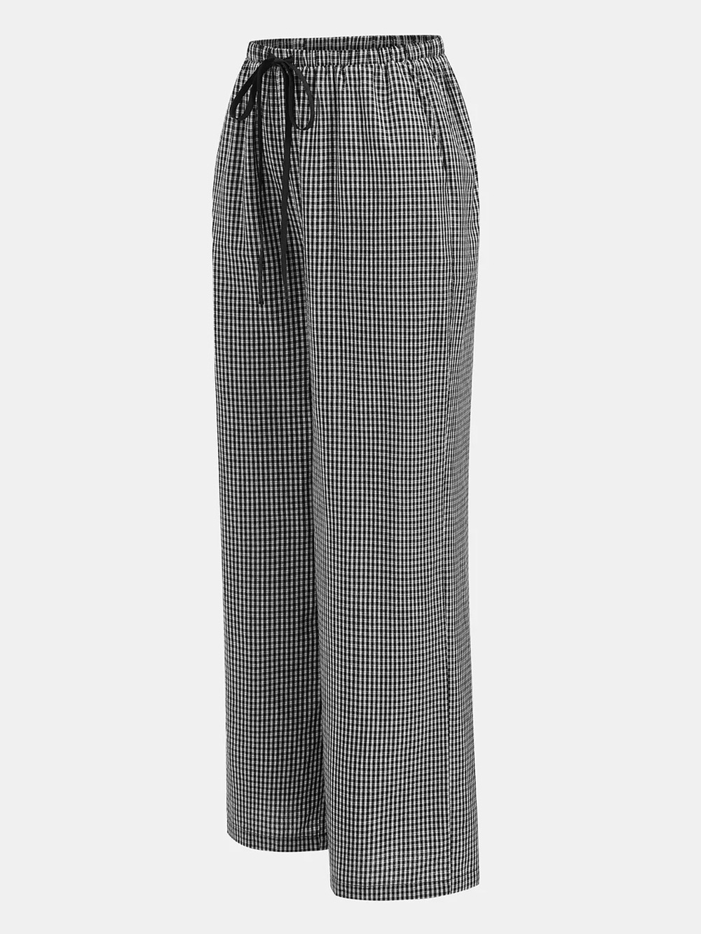 Gingham Lace-Up Sleeveless Top & Pants Set - Picture 5 of 9